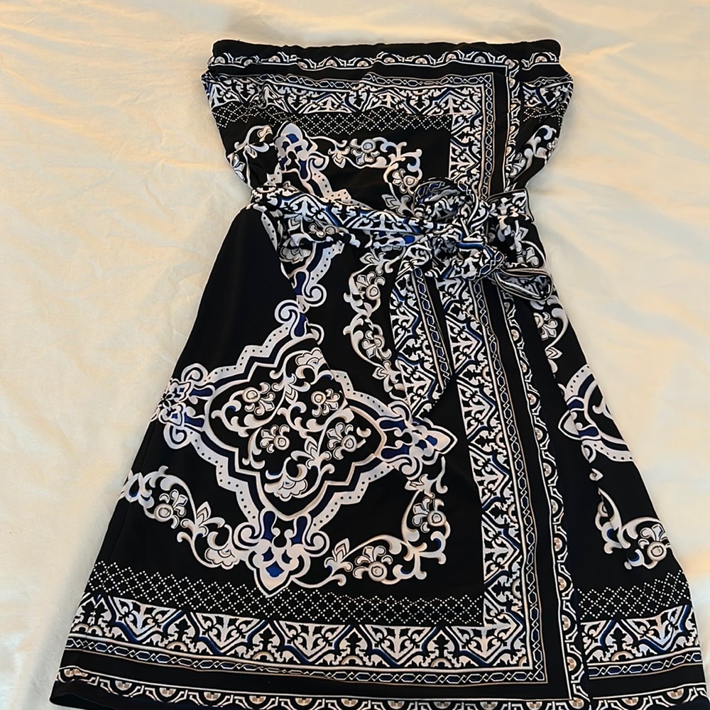 White House black market strapless dress